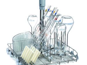WASHING TROLLEY FOR FLASKS / PIPETTES / TEST TUBES - 20 POSITIONS